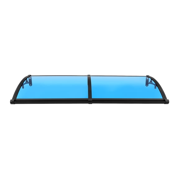60x160cm Awning, Aluminum Alloy Canopy with Drainage Gutter, Easy Setup, Weather-Resistant PC Panel for Patio Door and Window