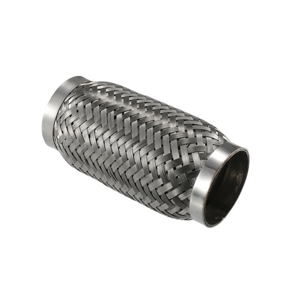 60x160mm Car Exhaust Flexible Pipe Tubing Universal Exhaust Flex Joint Stainless Steel Silver Tone