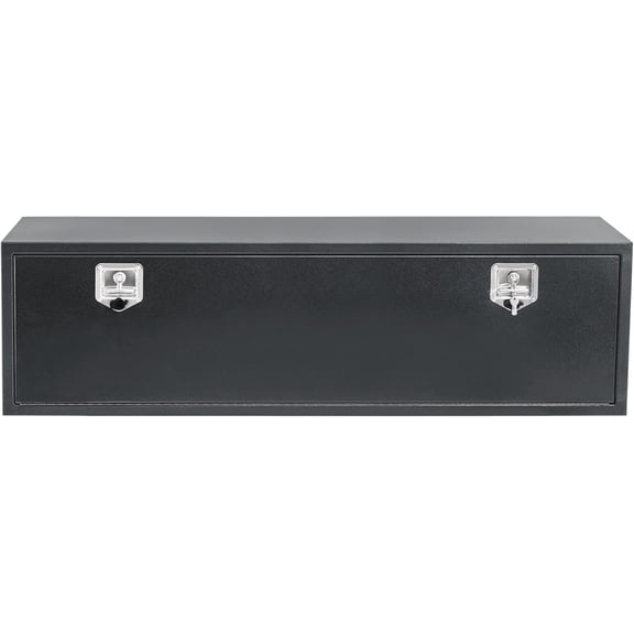 60x16x13in Steel Underbody Truck Tool Box with T-Handle Latch Weatherproof Job Chest for Pickup Trucks RVs Trailers Heavy-Duty Storage and Organization Grey
