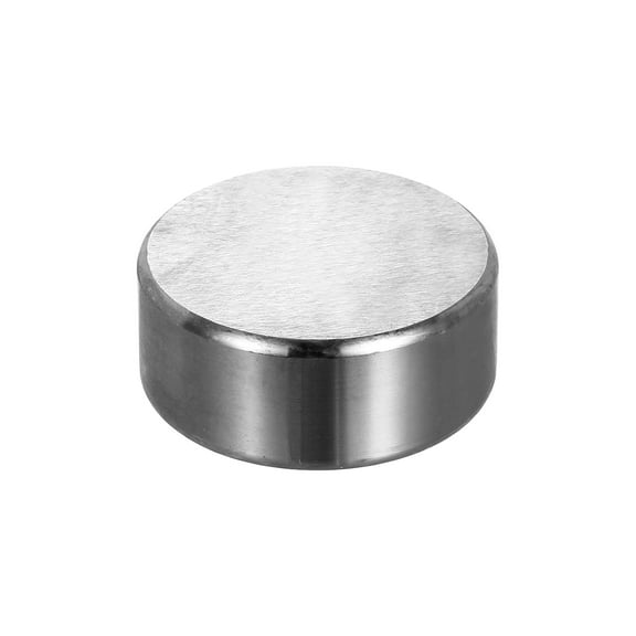 60x25mm Steel Bench Block, Steel Block Metal Bench Block No Holes Matched Hardened Steel Flat 123 Blocks Precision Ground Milling for Jewelry Making Stamping Tool, Round