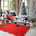 thumbnail image 1 of ​60x30 Inch Red Snowflake Christmas Rug - Indoor/Outdoor Non-Slip Rubber Backing (Low Pile, Weather-Resistant, 3 Sizes)​​ Red, 1 of 6