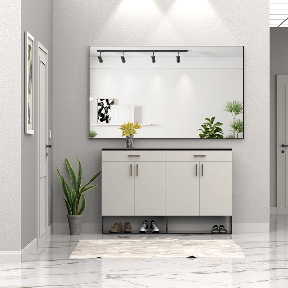 60x36 inch Rectangle Bathroom Vanity Mirror with Aluminium Frame, Large ...