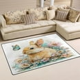 thumbnail image 1 of 60x39in Area Rug Machine Washable Floor Mats Skid-Resistant Backing Carpet for Home Kitchen Bedroom Watercolor Adorable Bunny, 1 of 7