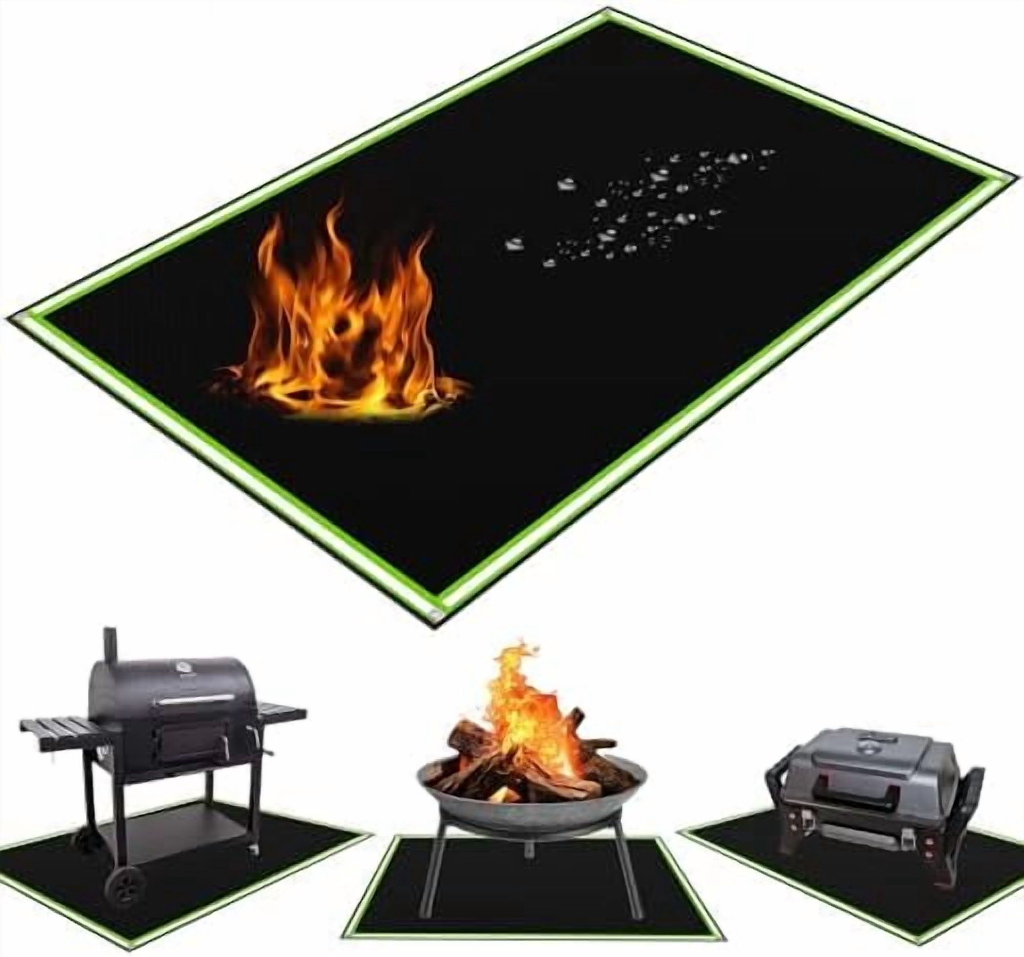 60x40 Inch Under Grill Mat for Outdoor Grill - Fireproof Grill Floor ...