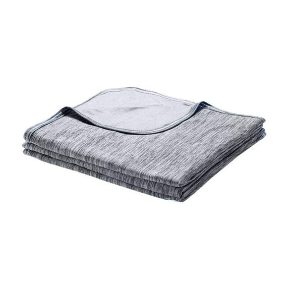 60x50in Summer Ice Silk Cooling Blanket - Breathable 3-Layer Cold Blanket , Lightweight Machine-Washable Bed/Sofa Throw All Season Use(Dark Gray)