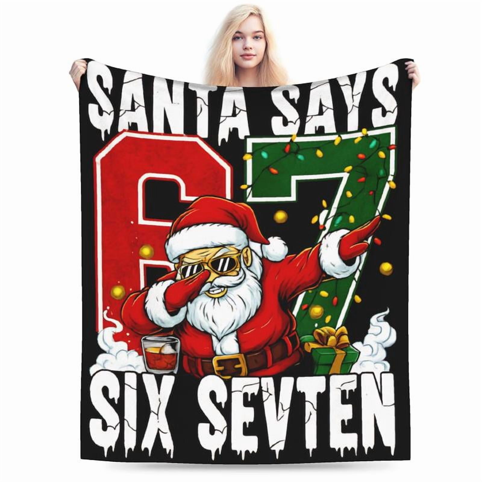 [60x50inch] santa 67 Christmas 6 7 Meme Gen Alpha Meme Six Seven Stuff ...