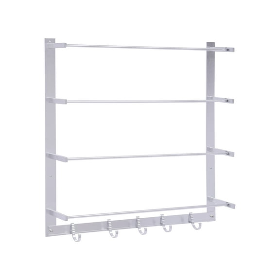 60x50x10cm Wire Spool Rack Thread Holder Organizer in Silver, Aluminum Alloy Ribbon Roll Storage for Sewing Tools, Lightweight and Efficient