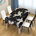 thumbnail image 1 of 60x60 Inch Tablecloth Polyester Square Tablecloth for Home Kitchen Dinner Decor Winged Unicorns, 1 of 9