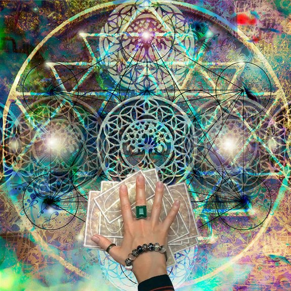 60x60cm Tarot Card Tablecloth Flannel Geometric Figure Divination Cloth Board Game Oracles Card Pad Support