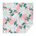 thumbnail image 1 of 60x60in(152x152cm) Square Tablecloth, Waterproof Polyester Table Cover, Wrinkle Resistant & Washable Fabric for Dining, Kitchen, Picnic, Daisy Flowers Print, 1 of 6