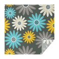 thumbnail image 1 of 60x60in(152x152cm) Square Tablecloth, Waterproof Polyester Table Cover, Wrinkle Resistant & Washable Fabric for Dining, Kitchen, Picnic, Daisy Flowers Print, 1 of 6