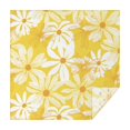 thumbnail image 1 of 60x60in(152x152cm) Square Tablecloth, Waterproof Polyester Table Cover, Wrinkle Resistant & Washable Fabric for Dining, Kitchen, Picnic, Daisy Flowers Print, 1 of 6