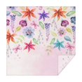 thumbnail image 1 of 60x60in(152x152cm) Square Tablecloth, Waterproof Polyester Table Cover, Wrinkle Resistant & Washable Fabric for Dining, Kitchen, Picnic, Floral Flowers Print, 1 of 6
