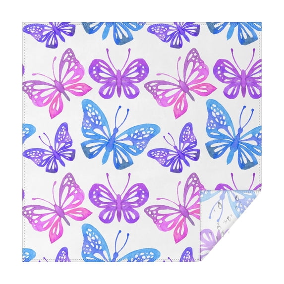 60x60in(152x152cm) Square Tablecloth, Waterproof Polyester Table Cover, Wrinkle Resistant & Washable Fabric for Dining, Kitchen, Picnic, Monarch Butterfly Aesthetic