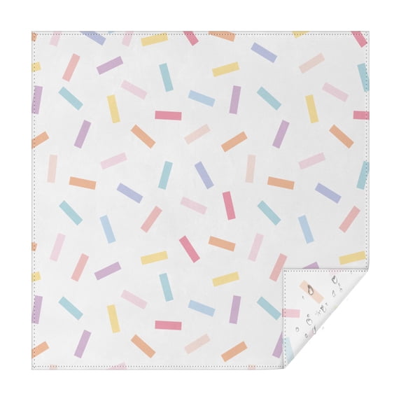 60x60in(152x152cm) Square Tablecloth, Waterproof Polyester Table Cover, Wrinkle Resistant & Washable Fabric for Dining, Kitchen, Picnic, Sweet Candy Print
