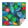 thumbnail image 1 of 60x60in(152x152cm) Square Tablecloth, Waterproof Polyester Table Cover, Wrinkle Resistant & Washable Fabric for Dining, Kitchen, Picnic, Tropical Leaf Print, 1 of 6