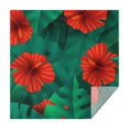 thumbnail image 1 of 60x60in(152x152cm) Square Tablecloth, Waterproof Polyester Table Cover, Wrinkle Resistant & Washable Fabric for Dining, Kitchen, Picnic, Tropical Leaf Print, 1 of 4