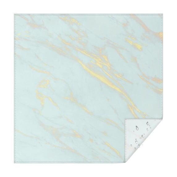 60x60in(152x152cm) Square Tablecloth, Waterproof Polyester Table Cover, Wrinkle Resistant & Washable Fabric for Dining, Kitchen, Picnic, Turquoise Marble Pattern