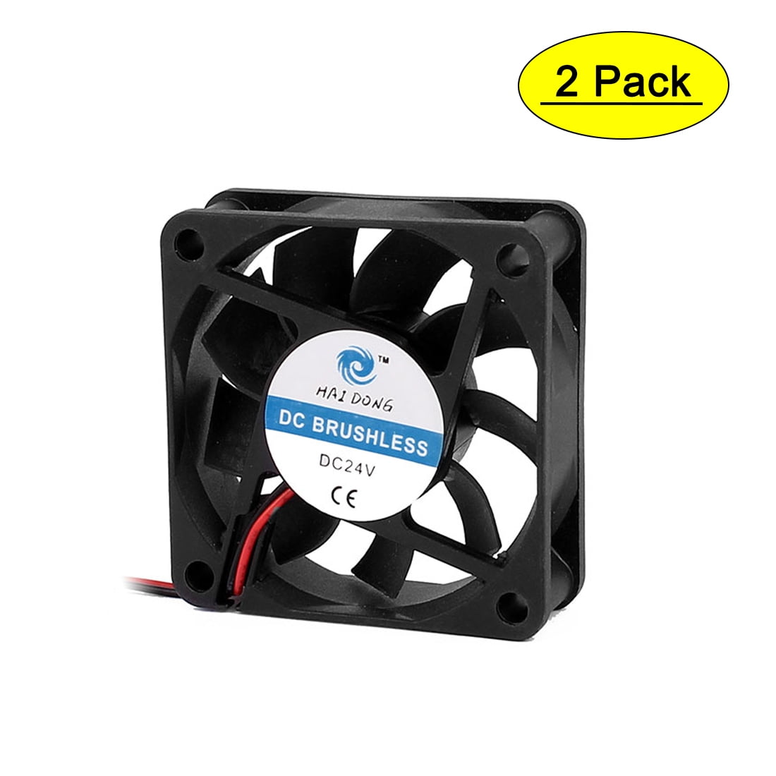 60x60x15mm DC 24V 0.08A 3500RPM 14.5CFM 30dBA Black Cooling/Radiator ...