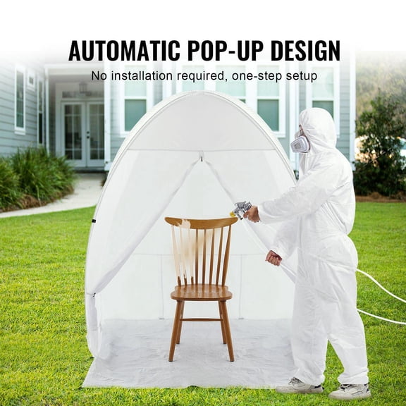 60x60x70 Inch Pop Up Portable Spray Painting Tent with Built in Floor Ventilation Window Storage Bag Foldable Spray Booth for Furniture DIY Tool Spray Painting Workbench