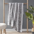 thumbnail image 1 of 60x70 Inch Grey Oversized Faux Fur Throw Polyester Faux Tip Dyed Design Machine Washable Oeko Tex Certified Sofa Bed Accent, 1 of 7