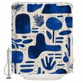 thumbnail image 1 of 60x72 Inch Shower Curtains for Bathroom Blue Abstract Art Fabric Bath Curtain Decor Contemporary Luxury Waterproof Restroom Curtains Shower Set Accessories with 12 Hooks 60 Inch, 1 of 6