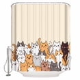 thumbnail image 1 of 60x72 Inch Shower Curtains for Bathroom Cartoon Cat Fabric Bath Curtain Decor Modern Simple Funny Cute Animals Art Waterproof Restroom Curtains Shower Set Accessories with 12 Hooks 60 Inch, 1 of 6