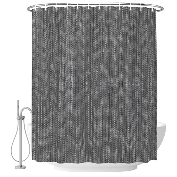60x72 Inch Shower Curtains for Bathroom, Modern Minimalist Art Fabric Bath Curtain Decor, Solid Color Gray Linen Print Waterproof Restroom Curtains Shower Set Accessories with 12 Hooks 60 Inch