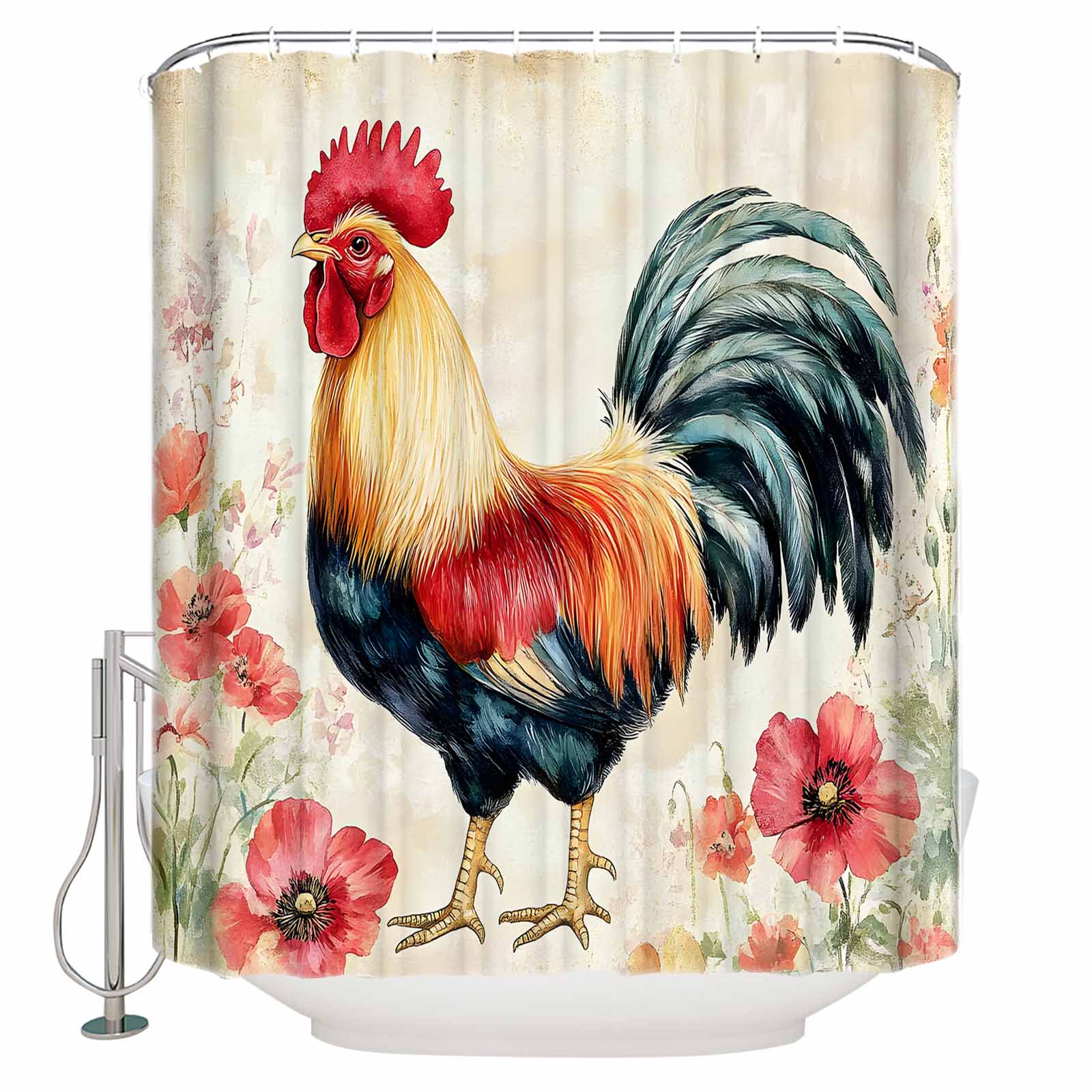 Roosters Spirit Shower Curtain NCU0DQQ0309