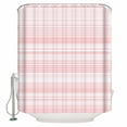 thumbnail image 1 of 60x72 Inch Shower Curtains for Bathroom Pink Stripe Fabric Bath Curtain Decor Abstract Art Modern Vertical Striped Waterproof Restroom Curtains Shower Set Accessories with 12 Hooks 60 Inch, 1 of 6