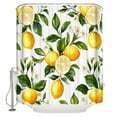 thumbnail image 1 of 60x72 Inch Shower Curtains for Bathroom White Flowers Fabric Bath Curtain Decor Countryside Lemon Fruit Garden Waterproof Restroom Curtains Shower Set Accessories with 12 Hooks 60 Inch, 1 of 6