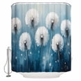 thumbnail image 1 of 60x72 Inch Shower Curtains for Bathroom White Spring Floral Fabric Bath Curtain Decor Blue Modern Oil Painting Pastoral Waterproof Restroom Curtains Shower Set Accessories with 12 Hooks 60 Inch, 1 of 6