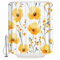 thumbnail image 1 of 60x72 Inch Shower Curtains for Bathroom Yellow Flowers Fabric Bath Curtain Decor Spring Watercolor Botanical Floral Herbs Waterproof Restroom Curtains Shower Set Accessories with 12 Hooks 60 Inch, 1 of 6