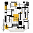 thumbnail image 1 of 60x72 Inch Shower Curtains for Bathroom Yellow Geometric Fabric Bath Curtain Decor Modern Minimalist Black Abstract Art Waterproof Restroom Curtains Shower Set Accessories with 12 Hooks 60 Inch, 1 of 6