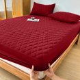 thumbnail image 1 of 60x80-In Bedding Quilted Waterproof Layered Queen Mattress Protector,Elastic Mattress Cover(Wine),Queen Mattress Pad,Waterproof Mattress Pad,Queen Mattress Protector, 1 of 5