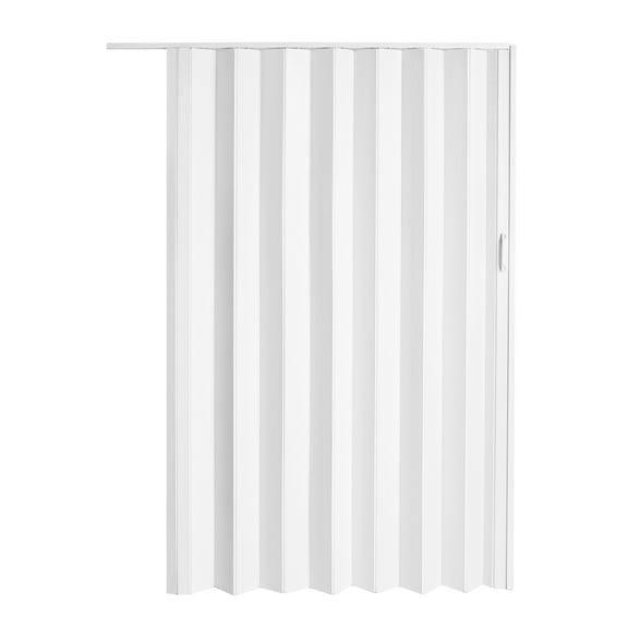 60x80 Inch Accordion Style PVC Sliding Door Kit - Easy Install Handle Lock System for Closets & Room Separation