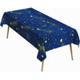 thumbnail image 1 of 60x84 Inch Fantasy Rectangular Tablecloth Dreamy Starry Sky Dark Blue Table Cloth Washable Durable Table Cover for Children''s Room Bedroom Patio Barbecue Outdoor Camping, 1 of 5