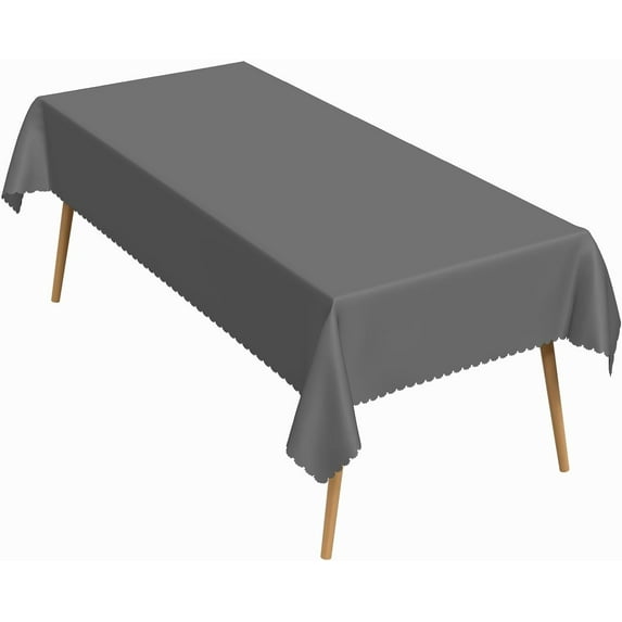 60x84 Inch Gray Rectangle Tablecloths Morandi Series Heavy Duty Washable Fabric Table Cloth Waterproof Durable Solid Table Cover for Kitchen Dining Party Buffet Home Picnic Wedding
