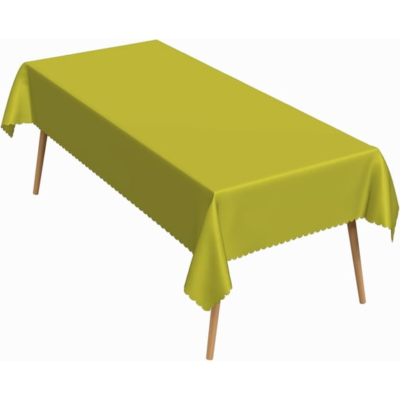 60x84 Inch Lime Green Rectangle Tablecloths Solid Color Heavy Duty Washable Fabric Table Cloth Waterproof Durable Table Cover for Kitchen Kitchen Dining Party Buffet Home Picnic Wedding