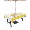 thumbnail image 1 of 60x84 Inch Outdoor Tablecloth with Umbrella Hole Zipper Rectangle Bee Truck Rectangular Tablecloths Outside Waterproof Yellow Honey Daisy Floral Patterned Plaid Patio Table Cover for Picnic Party, 1 of 8