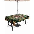 thumbnail image 1 of 60x84 Inch Outdoor Tablecloth with Umbrella Hole Zipper Rectangle Boho Flower Rectangular Tablecloths Outside Waterproof Bohemian Gorgeous Patterns Ethnic Bohemian Patio Table Cover for Picnic Party, 1 of 8