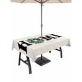 thumbnail image 1 of 60x84 Inch Outdoor Tablecloth with Umbrella Hole Zipper Rectangle Eucalyptus Rectangular Tablecloths Outside Waterproof Garland Flower Farm Home Country Summer Patio Table Cover for Picnic Party, 1 of 8