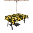 thumbnail image 1 of 60x84 Inch Outdoor Tablecloth with Umbrella Hole Zipper Rectangle Orange Lemon Rectangular Tablecloths Outside Waterproof Spring Leaves Flower Pastoral Botanical Patio Table Cover for Picnic Party, 1 of 8