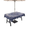 thumbnail image 1 of 60x84 Inch Outdoor Tablecloth with Umbrella Hole Zipper Rectangle Retro Bohemia Rectangular Tablecloths Waterproof Southwest Ethnic Tribal Geometric Print Purple Patio Table Cloth Cover for Picnic, 1 of 8
