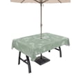 thumbnail image 1 of 60x84 Inch Outdoor Tablecloth with Umbrella Hole Zipper Rectangle Sage Green Butterfly Botanical Rectangular Tablecloths Outside Waterproof Summer Plants Line Art Patio Table Cloth Cover for Picnic, 1 of 8