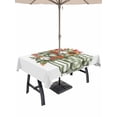 thumbnail image 1 of 60x84 Inch Outdoor Tablecloth with Umbrella Hole Zipper Rectangle Sage Green Floral Rectangular Tablecloths Outside Waterproof Rustic Pumpkin Sunflower Botanical Striped Patio Table Cover for Picnic, 1 of 8