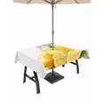thumbnail image 1 of 60x84 Inch Outdoor Tablecloth with Umbrella Hole Zipper Rectangle Summer Lemon Rectangular Tablecloths Outside Waterproof Yellow Watercolor Pastel Country Retro Patio Table Cover for Picnic Party, 1 of 8