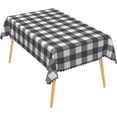 thumbnail image 1 of 60x84 Inch Plaid Vintage Linen Table Cloth for Rectangle Tables Striped Neutral Wipeable Durable Tablecloths Farmhouse Checkered Table Cover for Dining Room Outdoor Party Table Decor, 1 of 7