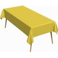 thumbnail image 1 of 60x84 Inch Yellow Rectangle Tablecloths Solid Color Heavy Duty Washable Fabric Table Cloth Waterproof Durable Table Cover for Kitchen Dining Party Buffet Home Picnic Wedding Decor, 1 of 7
