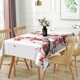 thumbnail image 1 of 60x84inch Asian Tablecloth Plum Tree Blossoms Chinese Traditional Ink Painting Rectangular Table Cover Waterproof Winkle Free Polyester Fabric Table Cloth for Dining Room Kitchen Home Decor, 1 of 7